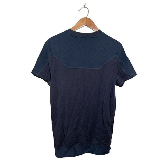 Quinn Kanodia Fabric Blocked T-Shirt QM71726-001-M5 Men’s Smal Short Sleeve Blue - Picture 4 of 8